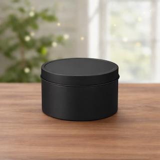 Blik zwart (M) - Ruimer blik van 250 ml voor thee, kruidenthee en botanicals.