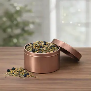 Roségoldene Teedose