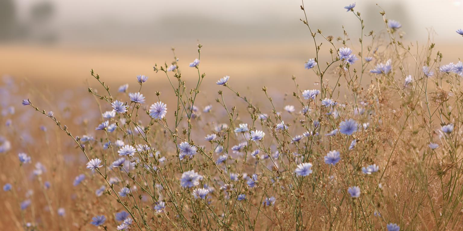 Die Cichorium intybus L., pur und in voller Entfaltung (hero image)