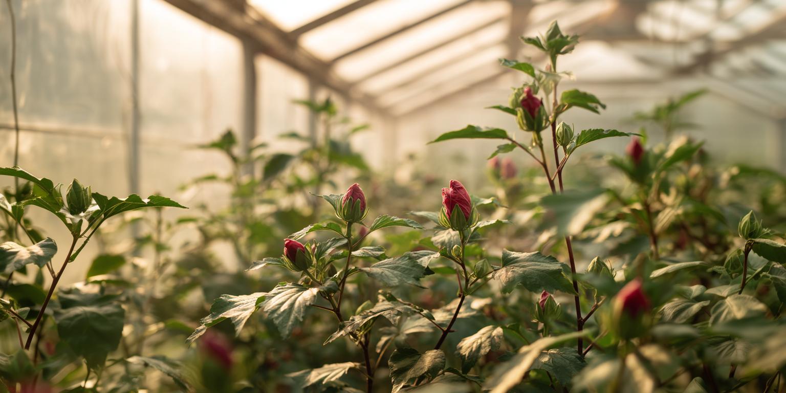 Die Hibiscus sabdariffa, pur und in voller Entfaltung (hero image)