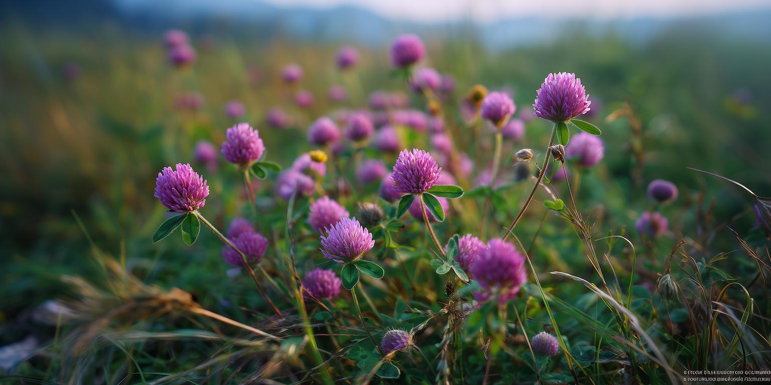 De Trifolium pratense, puur en in volle groei (hero image)