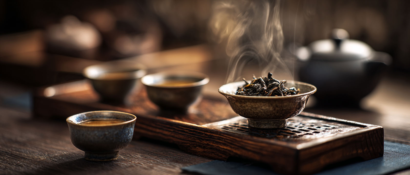 Gong Fu Cha zetmethode met gaiwan en accessoires
